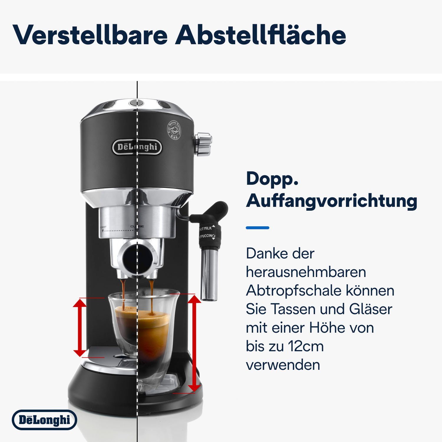 De'Longhi Siebträgermaschine Dedica Style EC 685.B, 1350 Watt, 15 Bar