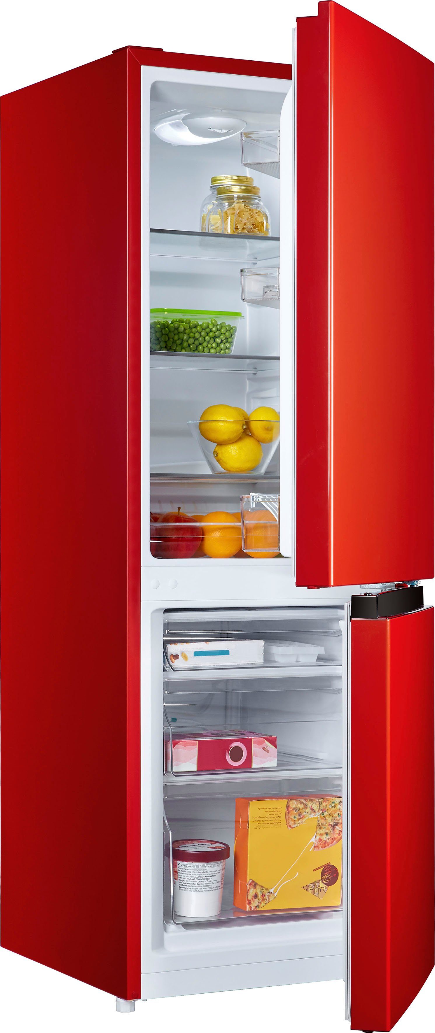 Hanseatic Kühl-/Gefrierkombination HKGK14349CR, 143 cm hoch, 49,5 cm breit, Abtauautomatik, FreshZone