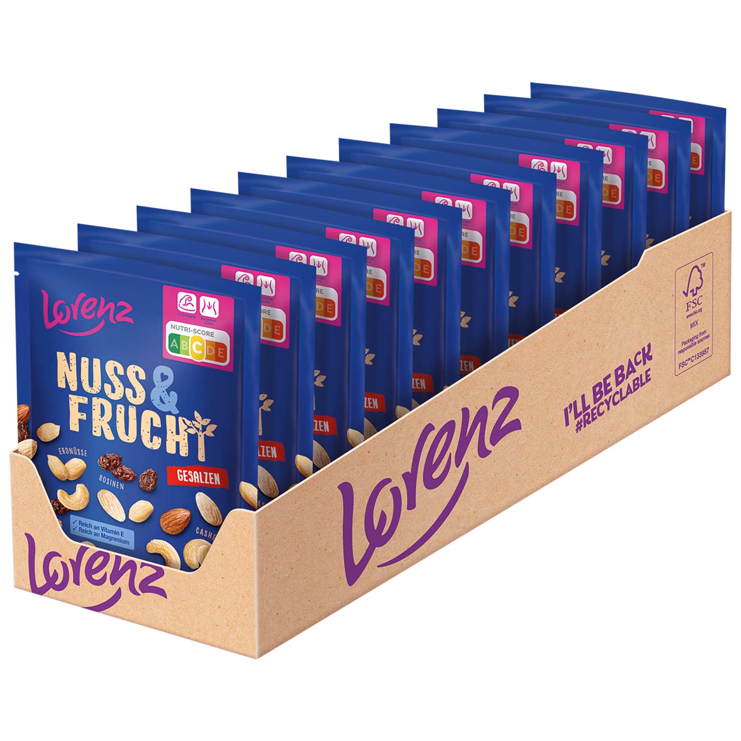 Lorenz Nuss & Frucht gesalzen 125g