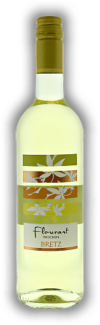 Ernst Bretz, Fleurant, Weißburgunder, Sauvignon blanc, Riesling, Qualitätswein, trocken, 2022, Rheinhessen  Ernst Bretz, Fleurant, Weißburgunder, Sauvignon blanc, Riesling, Qualitätswein, trocken, 2022, Rheinhessen  Goldgelbe, frische Cuvée aus Weißb