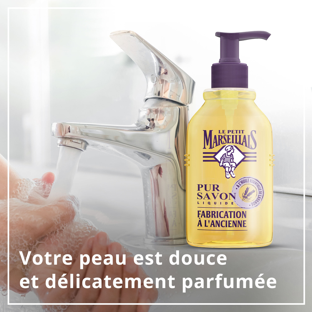 le petit marseillais Savon Liquide Fabrication à l’Ancienne à l'Huile Essentielle de Lavande - 300 ml Savon