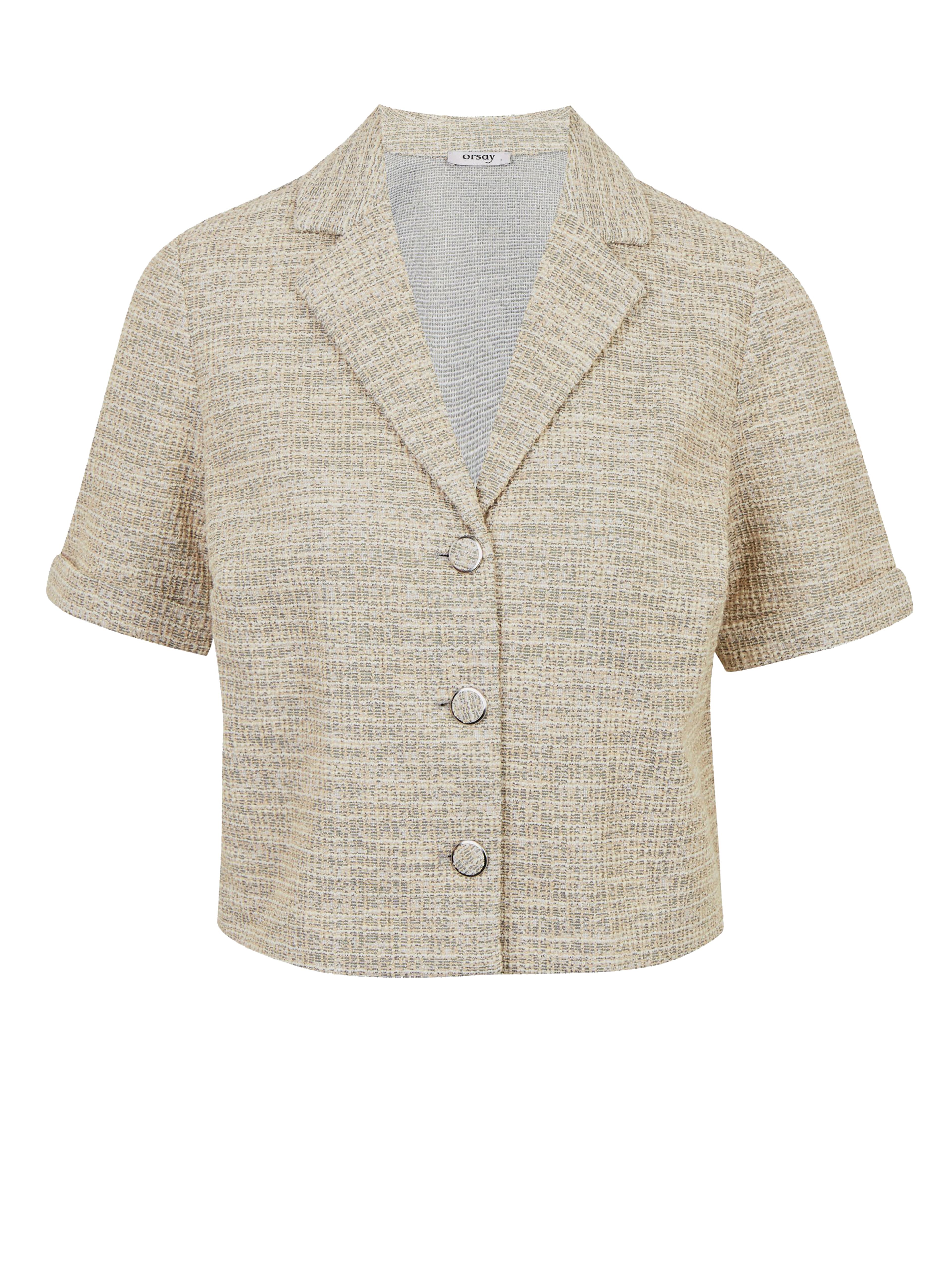 Hellbraun Damen Kurzarm geglüht Bluse ORSAY
