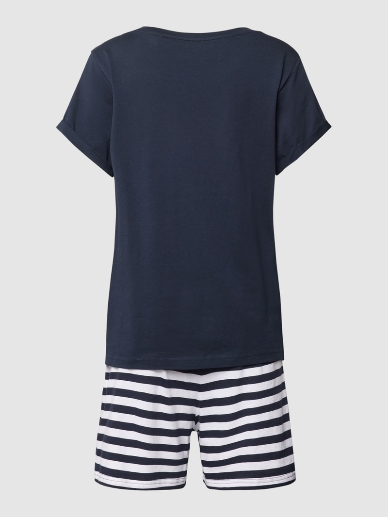 Pyjama mit Label-Print Modell 'MIX N MATCH' in blau