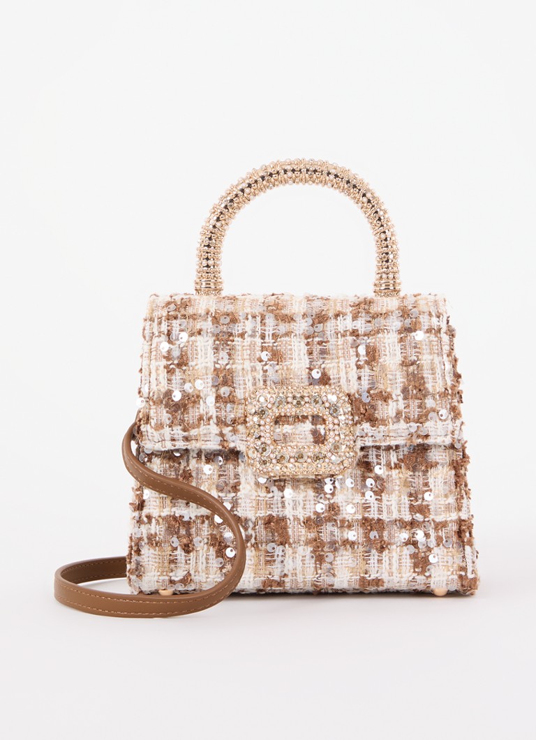 Borsa Bolenna di Dune London, impreziosita da strass e dotata di tracolla removibile.