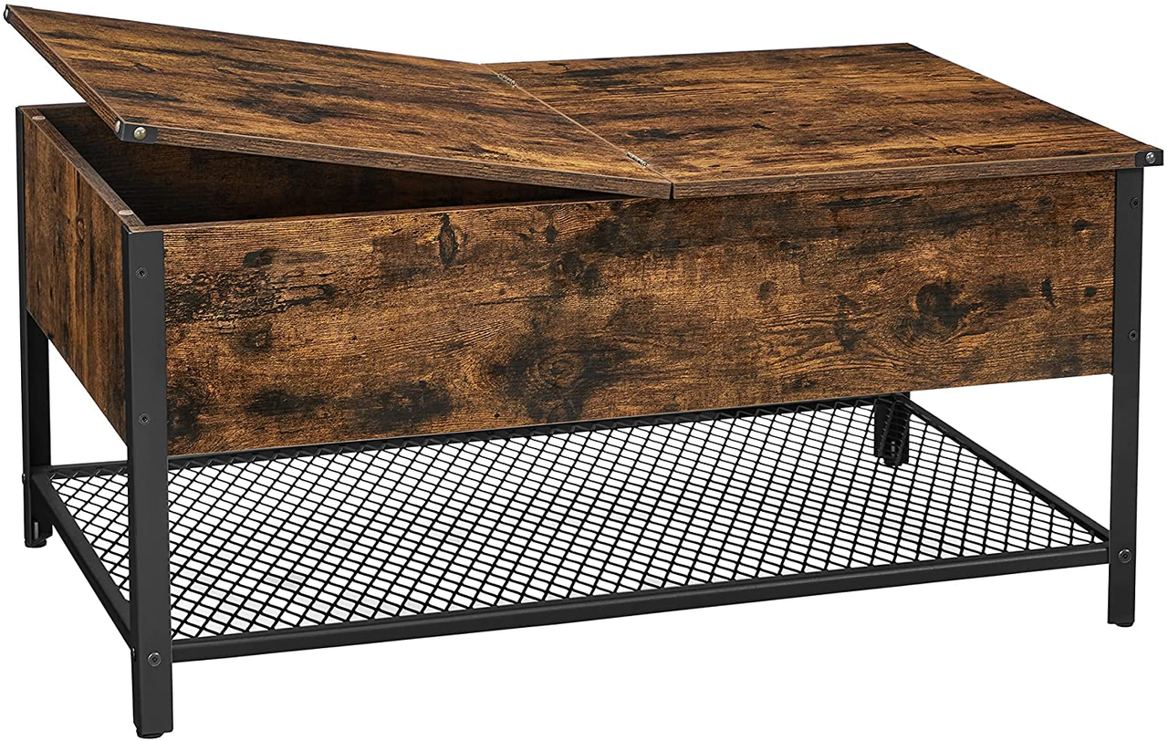 Vasagle Couchtisch, Schwarz, 100 x 55 x 47 cm
