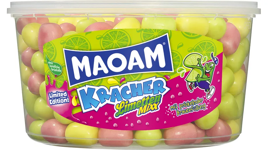 Maoam Kracher Limetten Mixx Runddose 1259 g