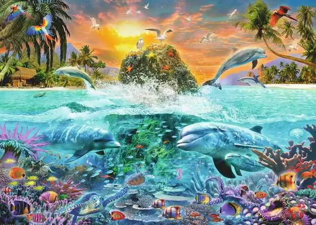 Puzzle 1000 Teile - Die Unterwasserinsel