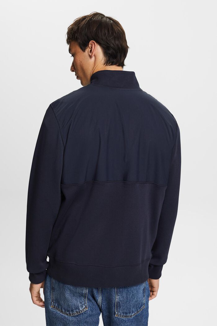 Troyer-Sweatshirt aus Materialmix