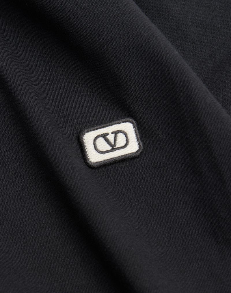T-shirt en coton avec écusson logo V