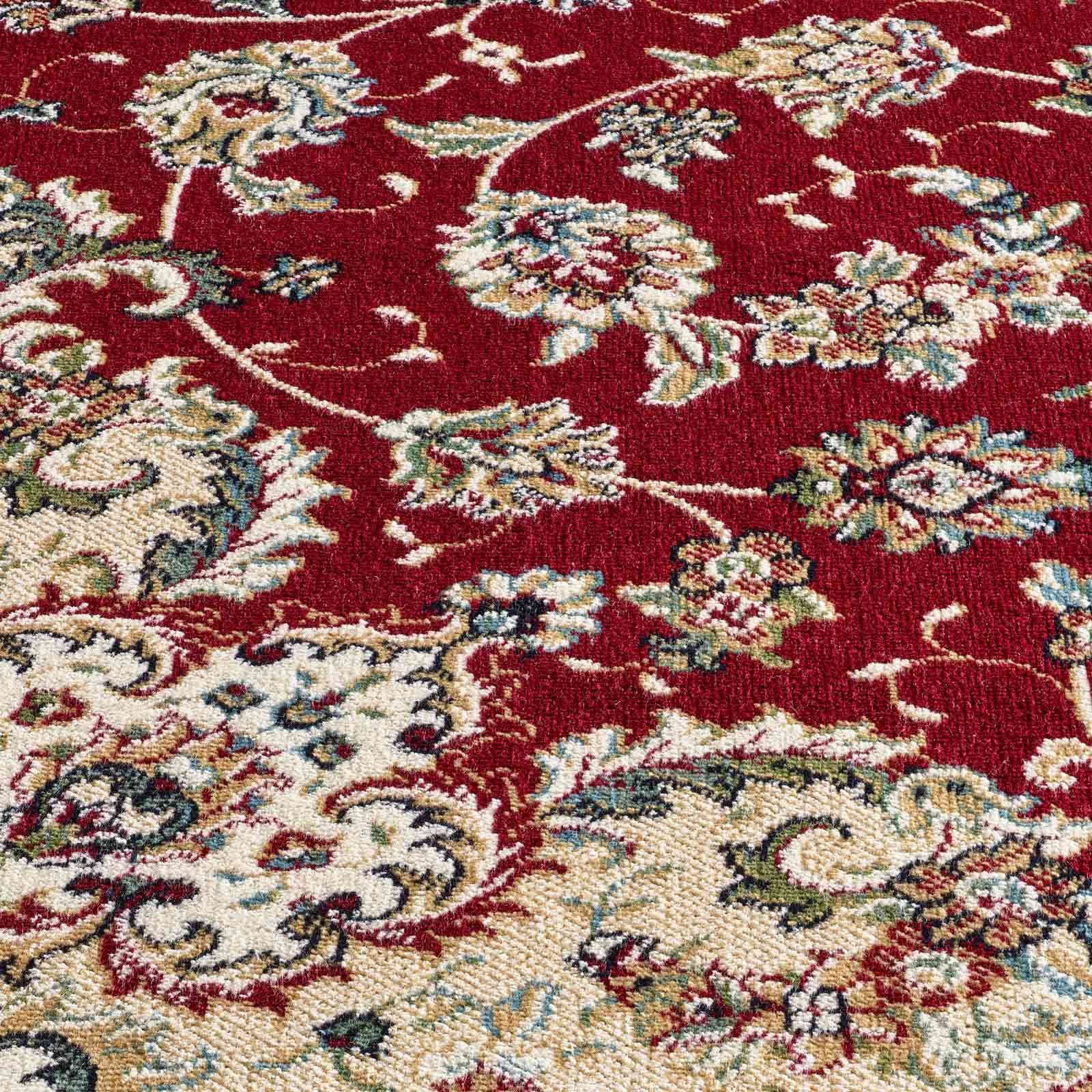Teppich Palazzo Royal Täbriz, TaraCarpet, rechteckig, Höhe: 6 mm, Täbriz Seiden Optik rot Wohnzimmer Schlafzimmer Esszimmer 67x105
