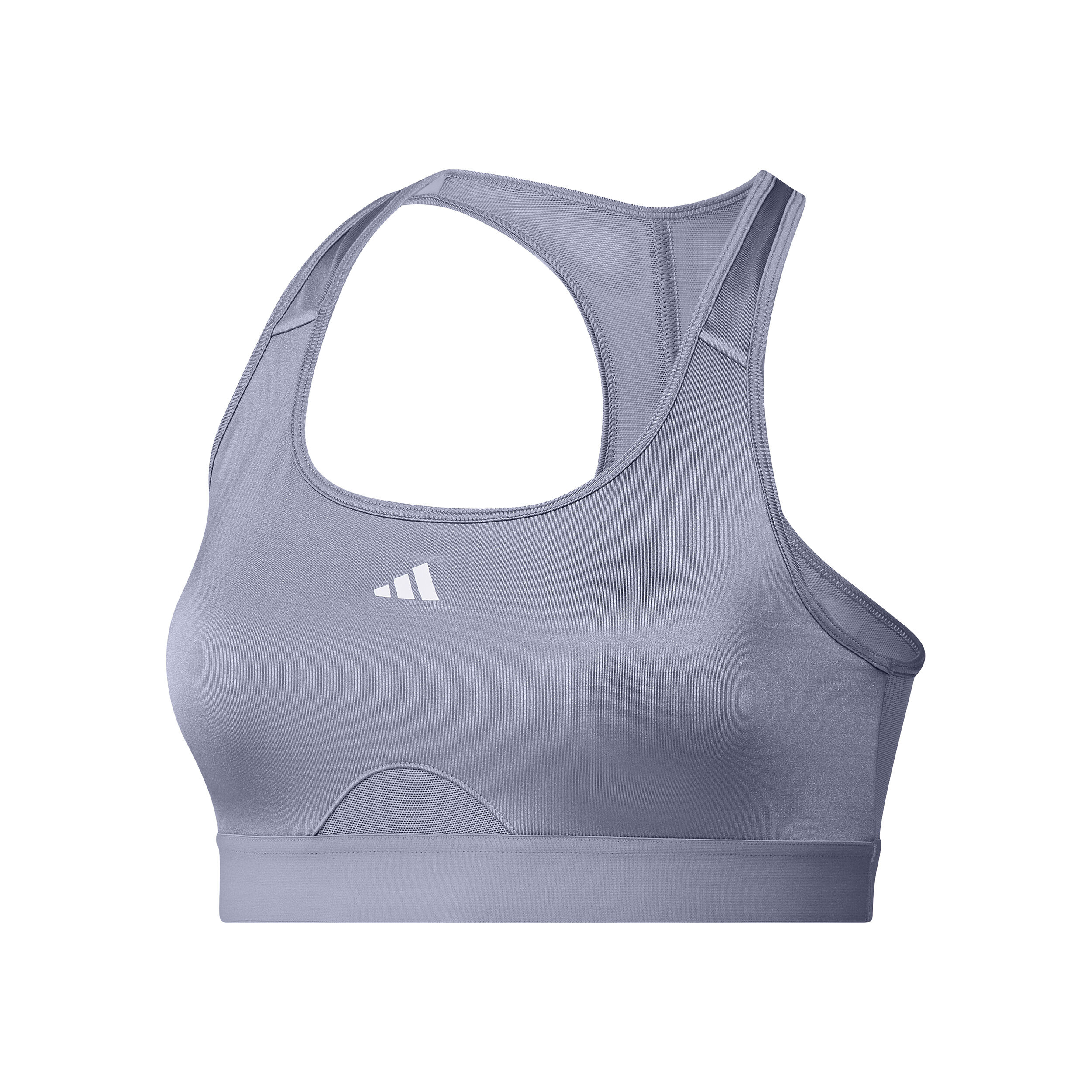 PowerReact Training Medium-Support Bra Sport-BH Damen - Silber