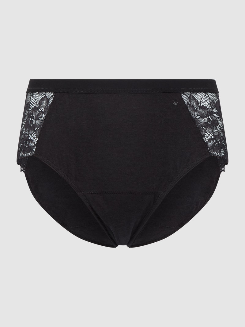 Slip mit elastischem Bund in schwarz