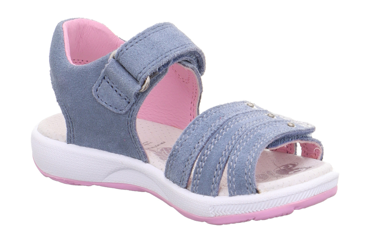 EMILY - Blau/Rosa Sandale mit Klettverschluss