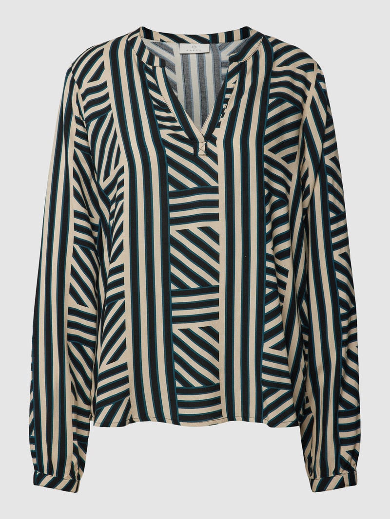 Bluse aus Viskose mit Allover-Muster Modell 'kenny' in schwarz