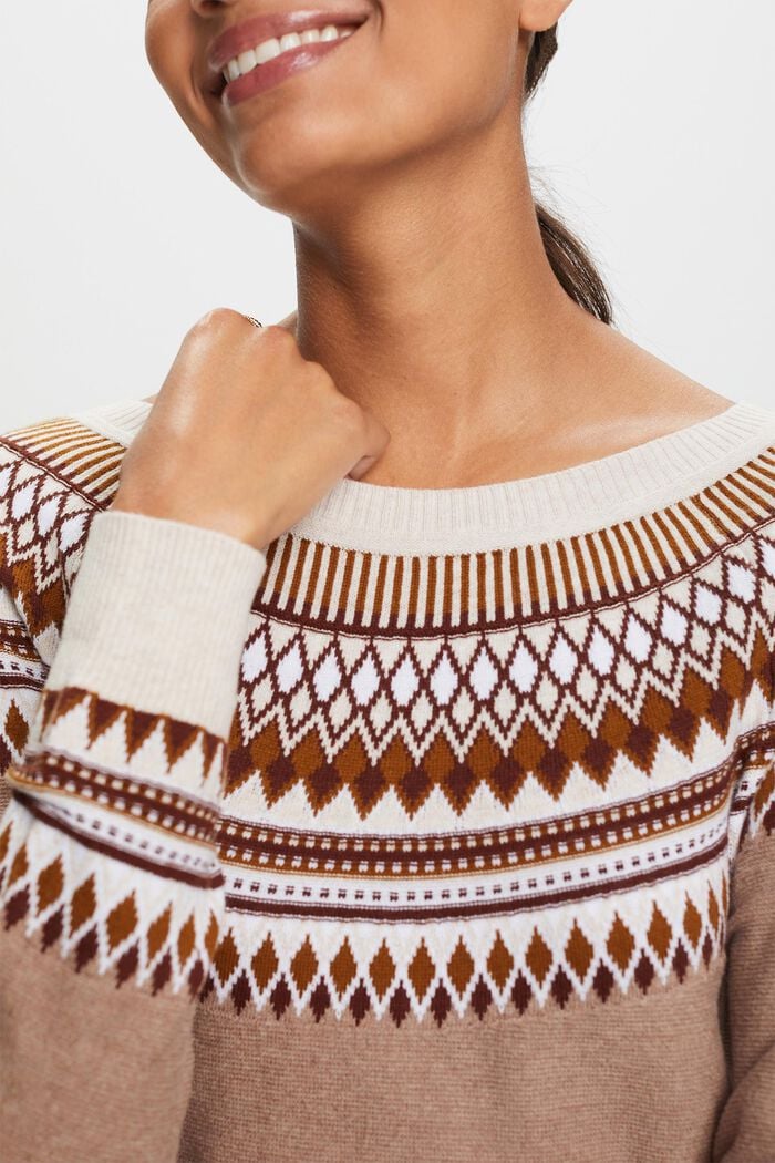 Jacquardpullover aus Baumwolle