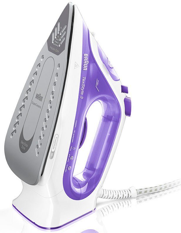 Braun Dampfbügeleisen TexStyle 3 SI 3042 VI, 2350 W, Anti-Kalk-System
