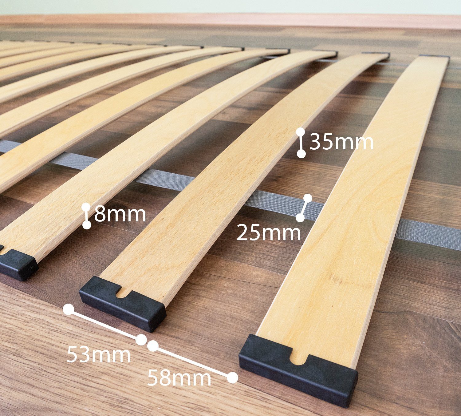 Rollrost Comfort Plus I GRATIS Lieferung, Alcube, Kopfteil nicht verstellbar, Fußteil nicht verstellbar, Rolllattenrost 80x160 cm, Lattenrost Holzlatten