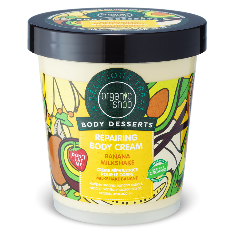 organic shop Body Desserts Crème Réparatrice Milkshake Banane Crème corps