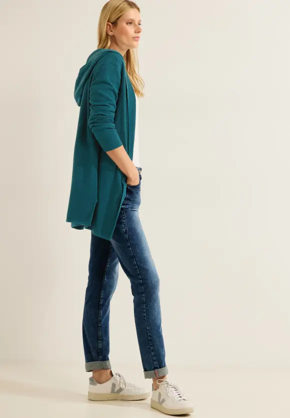 CECIL Lange Kapuzenstrickjacke