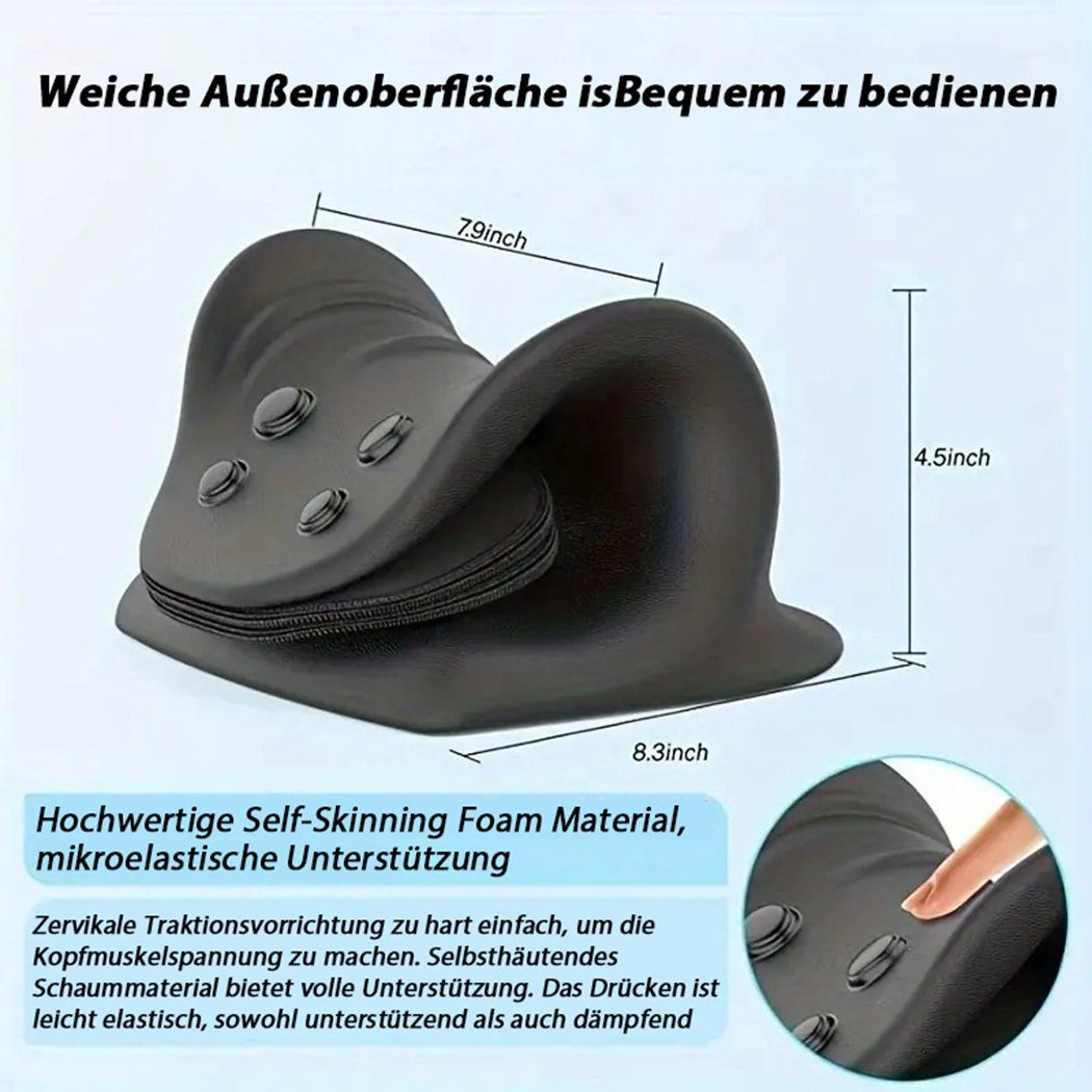 Nackenstützkissen Nacken- und Schulterentspanner, Airbag-Traktionskissen aus PU-Schaum, TUABUR