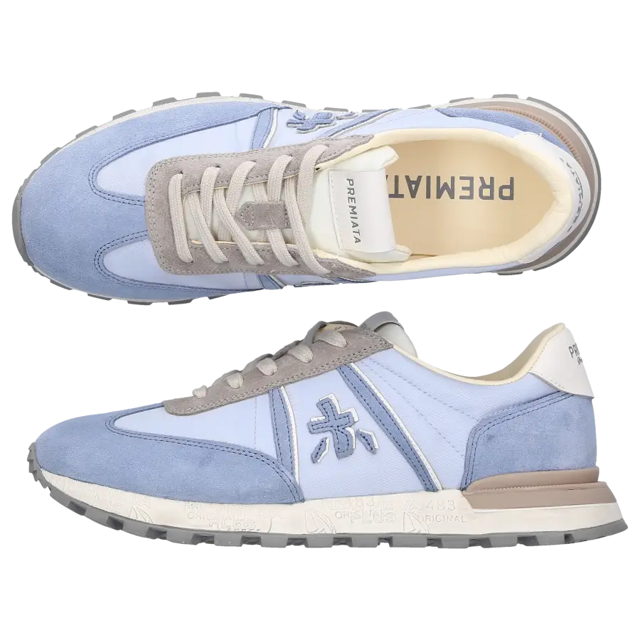 Premiata - Sneaker low JOHNLOWD Veloursleder - blau