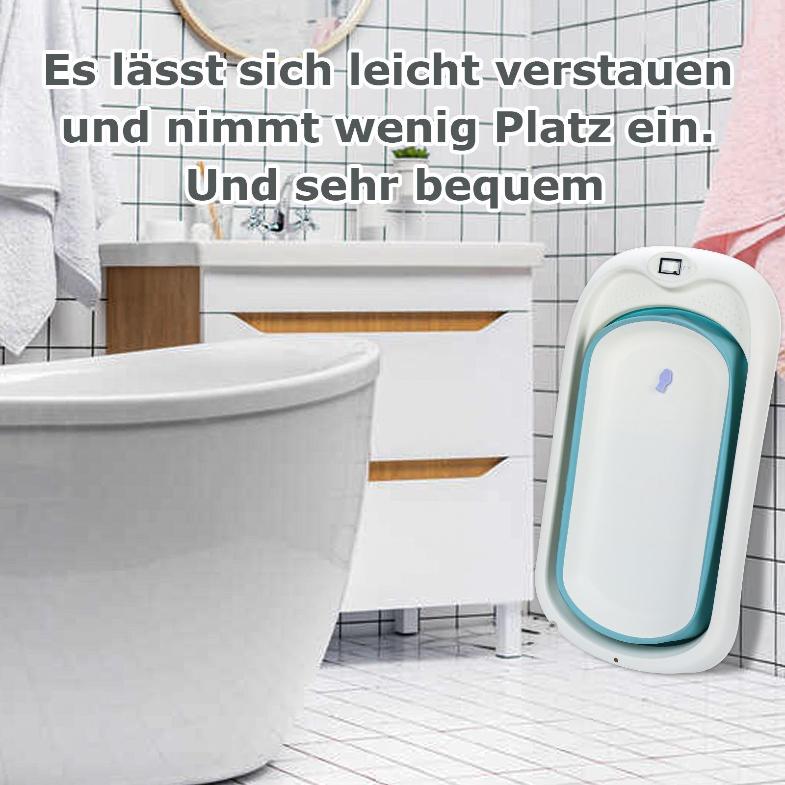 Clanmacy Babybadewanne Babywanne Baby Badewanne Kinder Babybadewanne Faltbare Babywannen