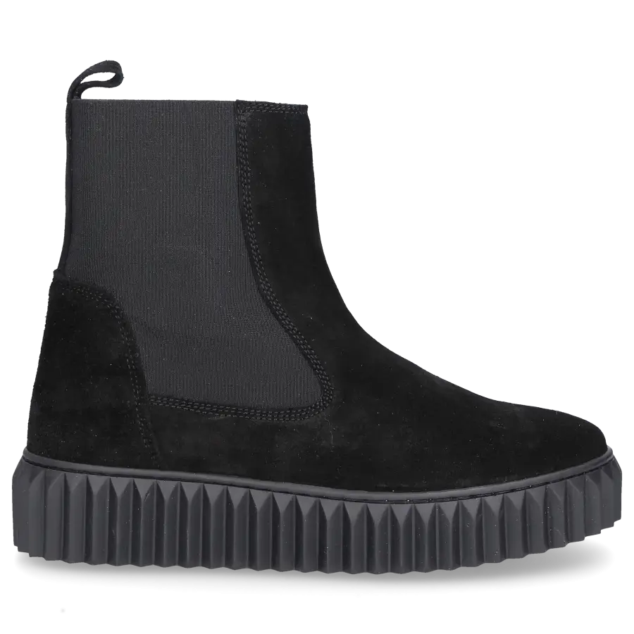 VOILE BLANCHE - Chelsea Boots BETH Veloursleder - schwarz