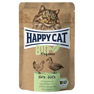 Mixpaket Happy Cat Bio Pouch  4 x 85 g - Jetzt testen