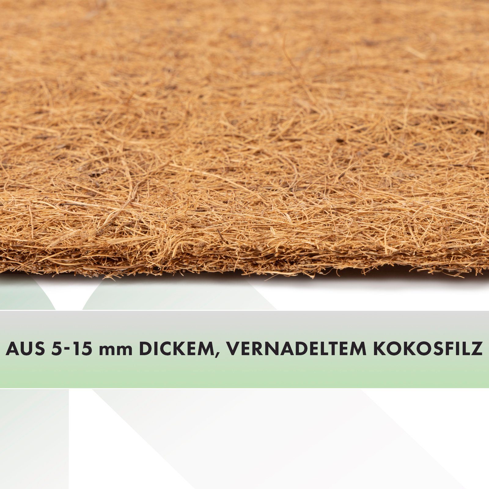 Karat Winterschutzvlies Kokos Filzmatte, Kälteschutz für Pflanzen, Biologisch abbaubar, 1 x 1 m