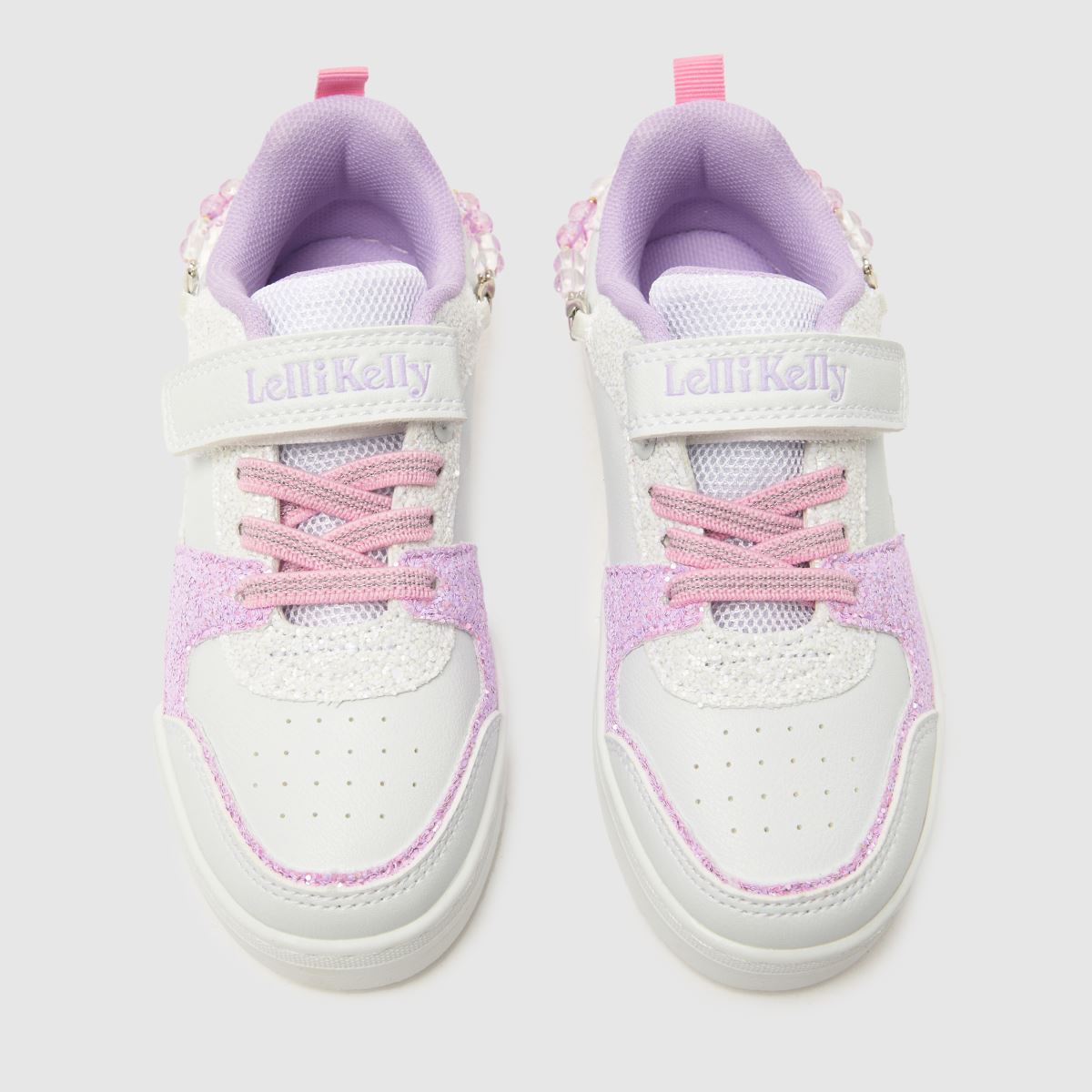 Lelli Kelly vita & lila gioiello flickor juniorsneakers
