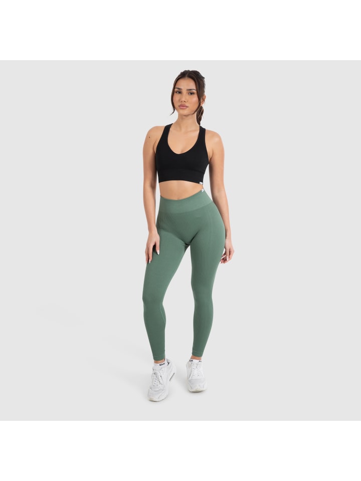 SMILODOX Kompression Leggings Amaze Ripp in Olive günstig kaufen