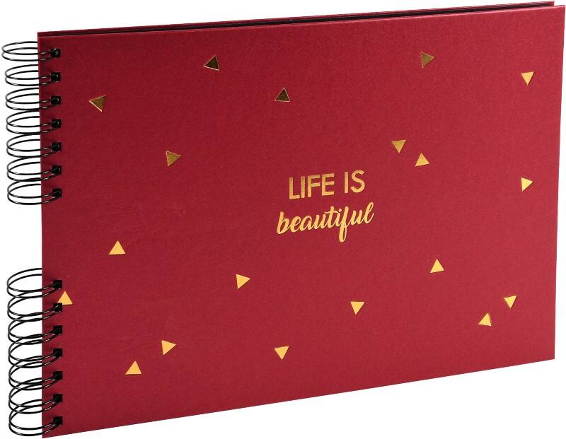 Exacompta Life Spiralfotoalbum Hardback Papier 22,8 x 33 x 3 cm Rot