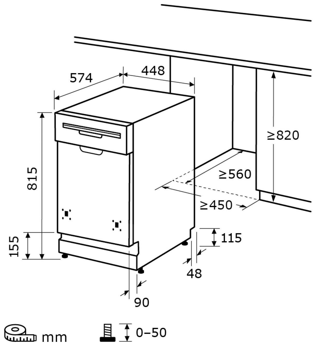 exquisit teilintegrierbarer Geschirrspüler, EGSP1009-EB-030E, 9 Maßgedecke