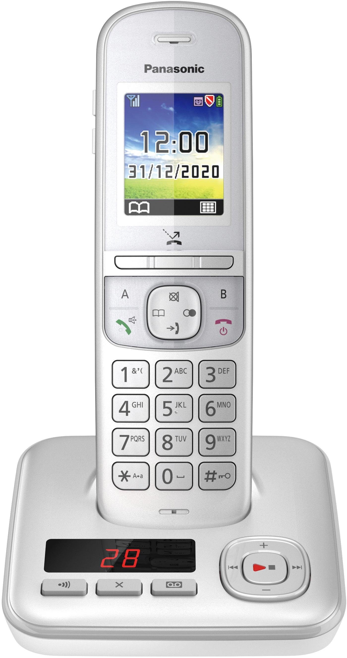 Panasonic KX-TGH722 Duo Schnurloses DECT-Telefon (Mobilteile: 2, mit Anrufbeantworter)