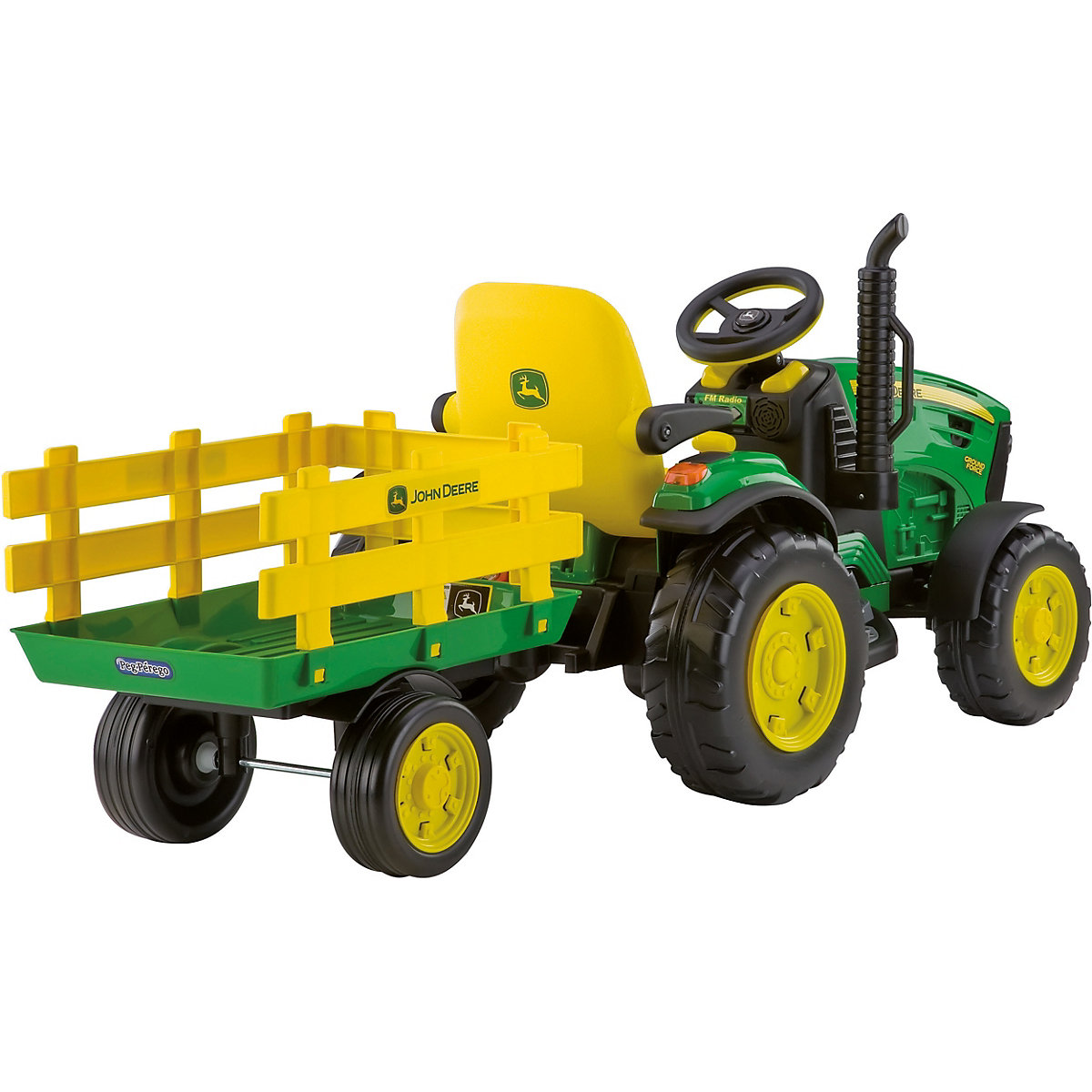 John Deere Elektrofahrzeug mit Anhänger 12V