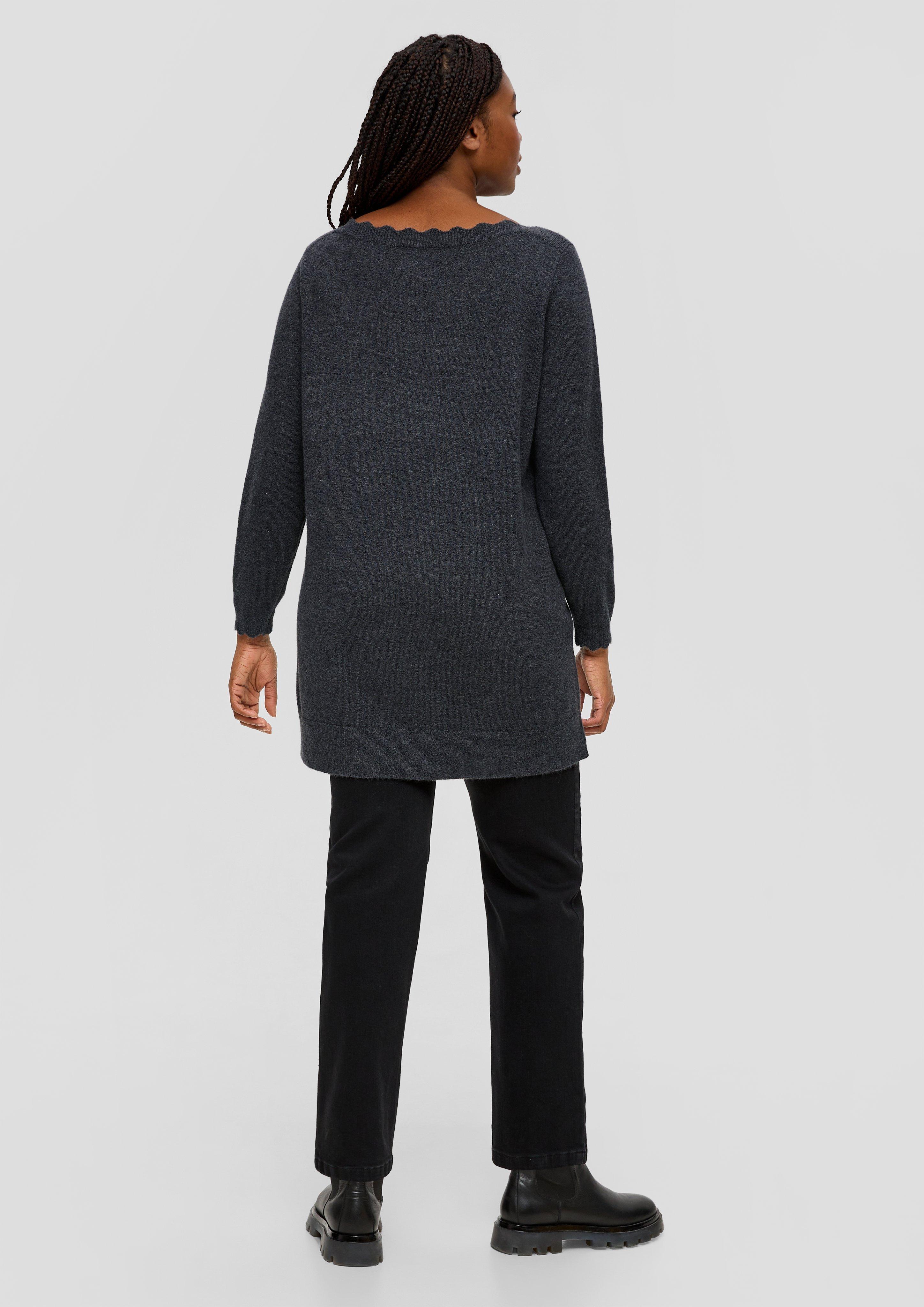 Strickpullover mit Wellen-Ausschnitt  2138182-98W0
