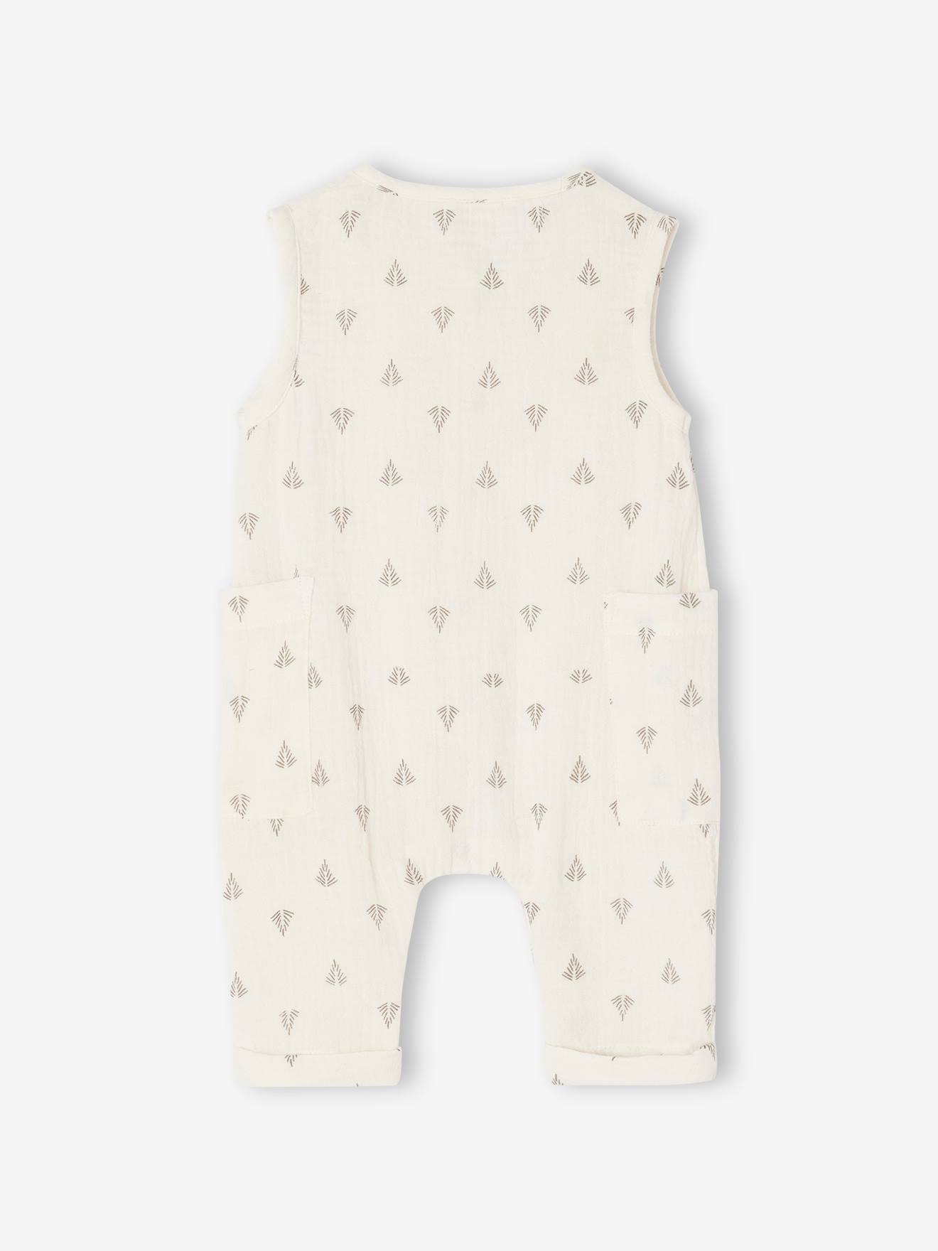 Vertbaudet Baby Musselin-Overall - cappuccino