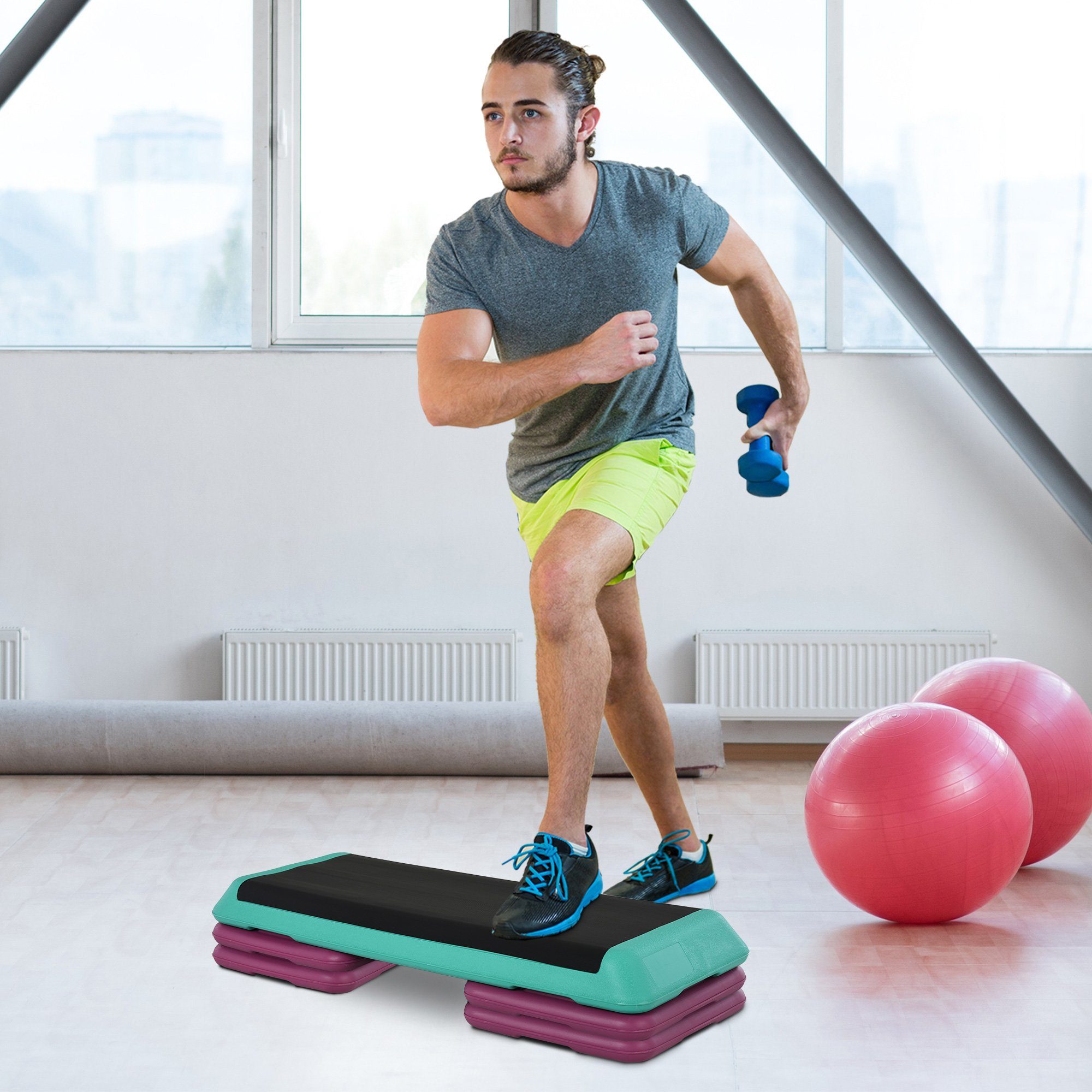 HOMCOM Stepper Steppbrett höhenverstellbar