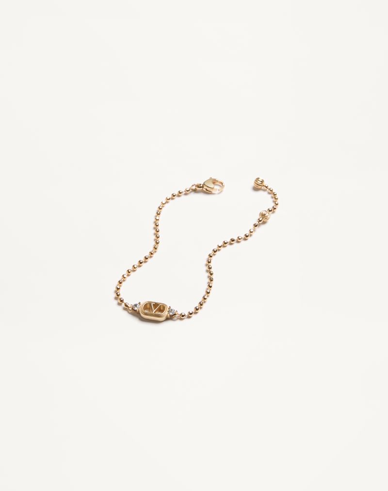 Pulseira oval em metal e cristais Swarovski®