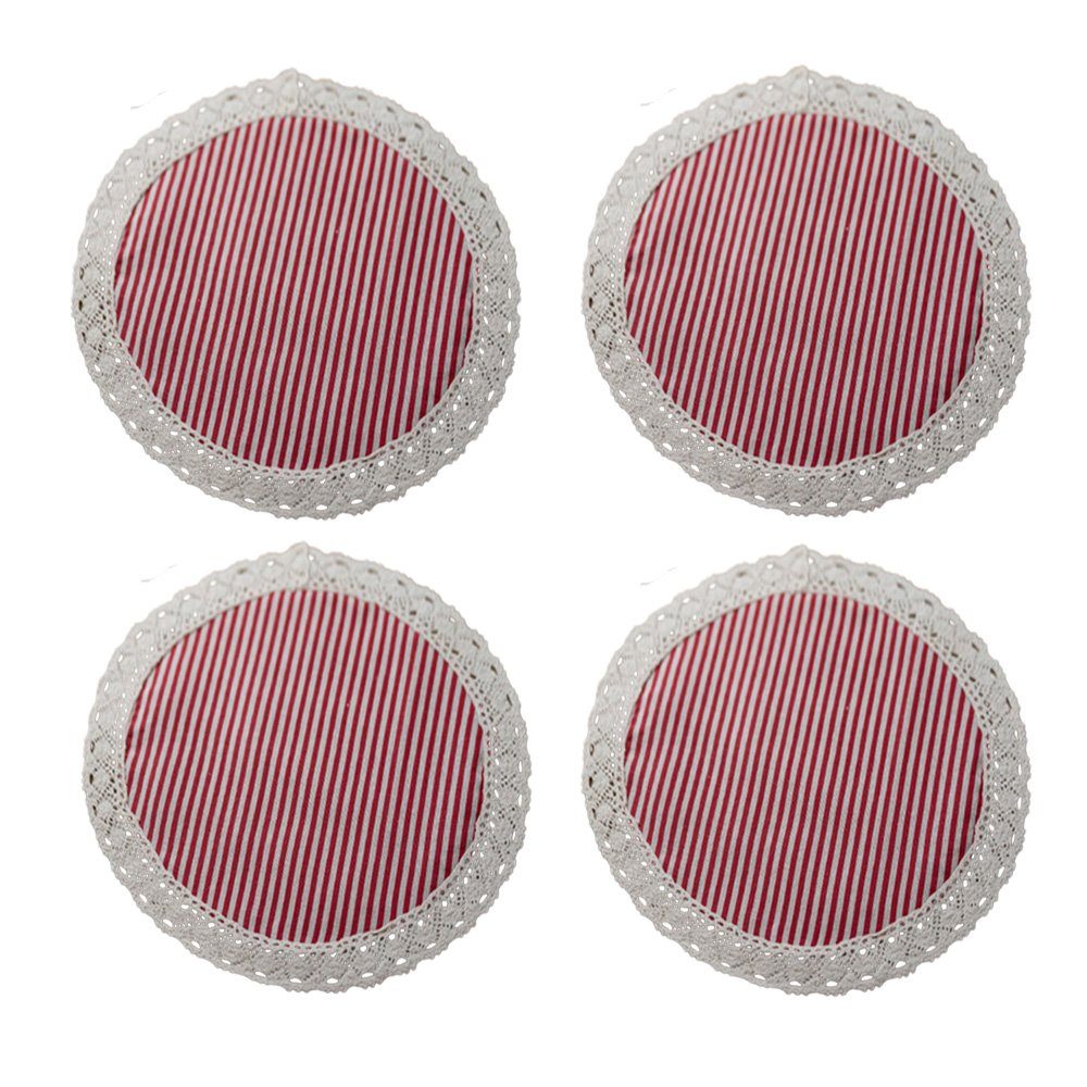 FELIXLEO Tischsitz Tischsets hitzebeständig waschbar Heimdekoration Set mit 4 runden 38cm, (4-tlg)