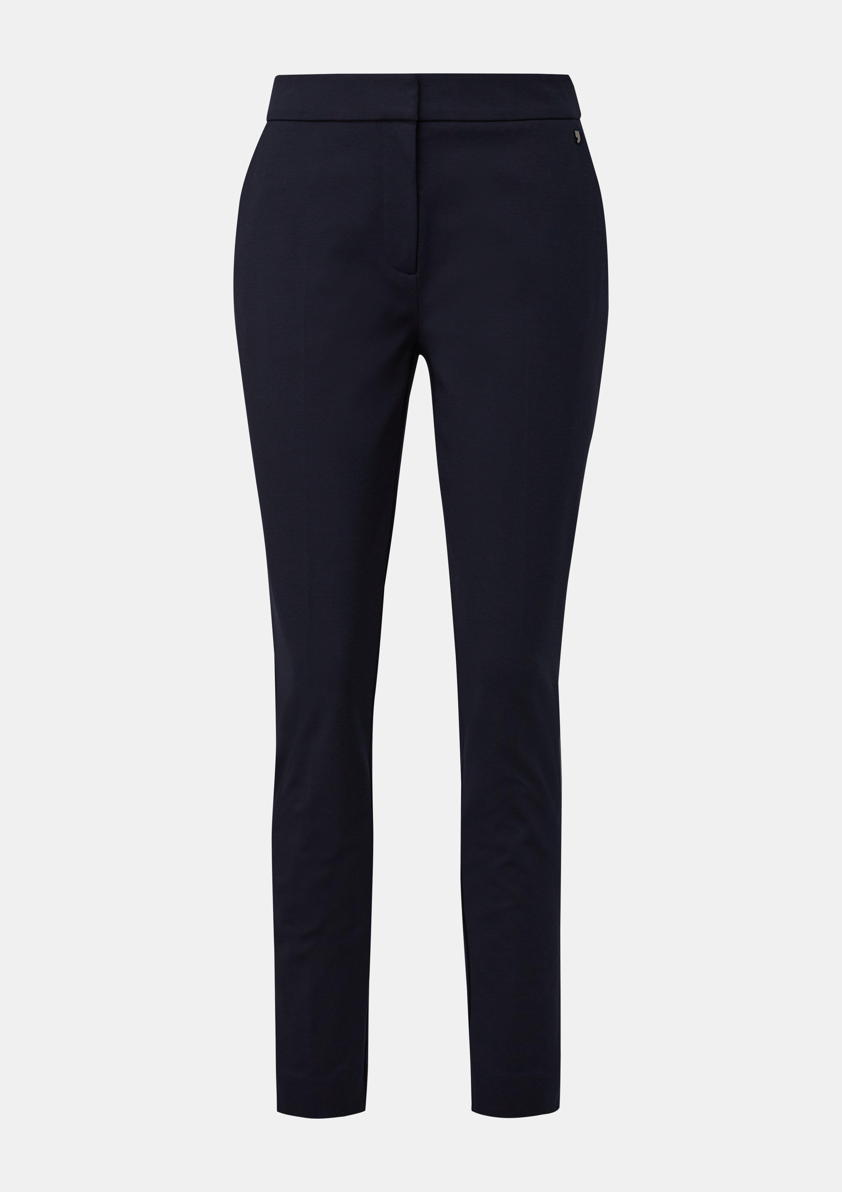 Slim: Hose aus Viskosemix - navy