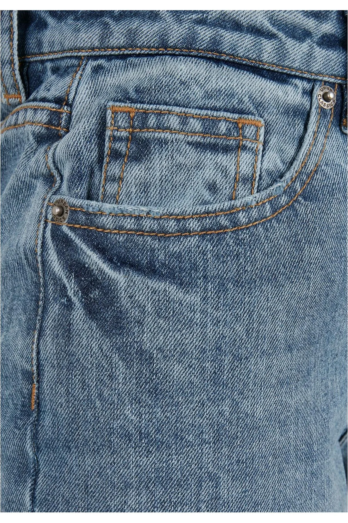Urban Classics  Damen Denim-Hose im 90er-Jahre-Stil mit hoher Taille und weitem Bein