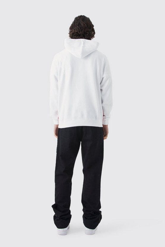Slim-Fit Cargohose mit Reißverschluss und Farbspritzern