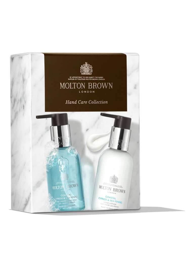 Colecția de îngrijire a mâinilor Molton Brown Coastal Cypress și Sea Fennel - Set de îngrijire a mâinilor