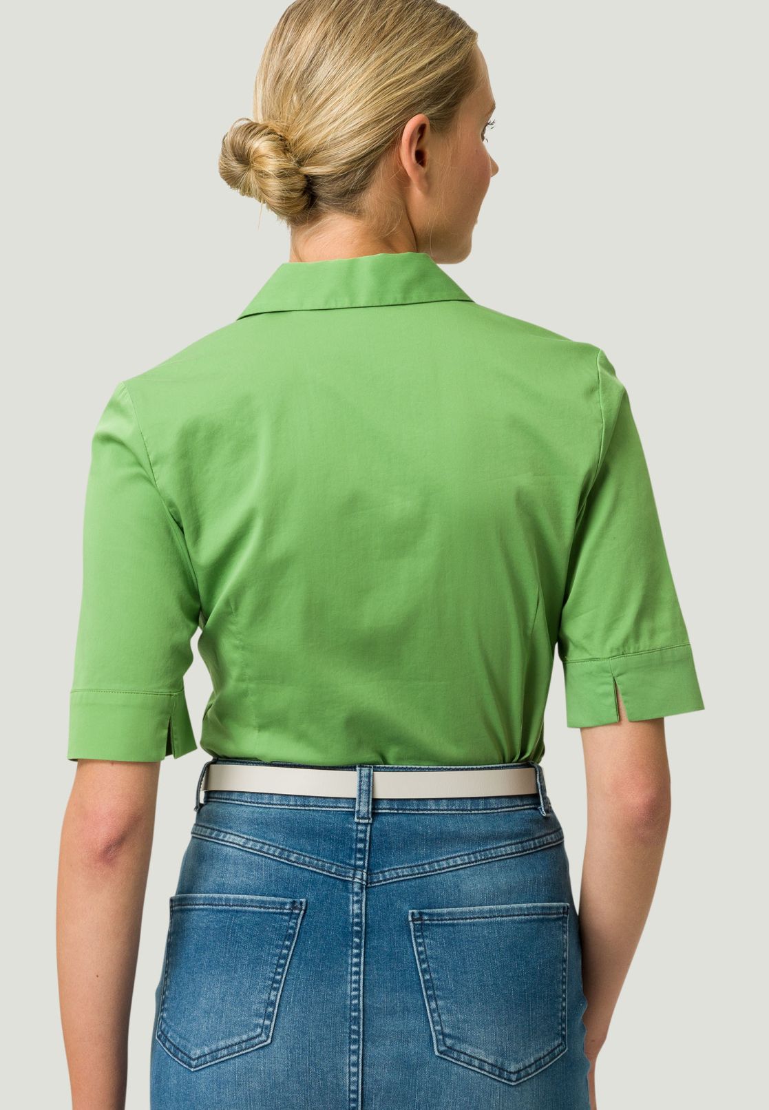 Hemdbluse halbarm mit Stretch