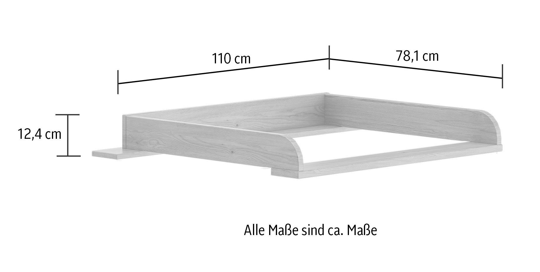 PAIDI Wickelaufsatz JOSIE, besonders hoher Wickelkranz mit weichen Radien und gerundeten Kanten