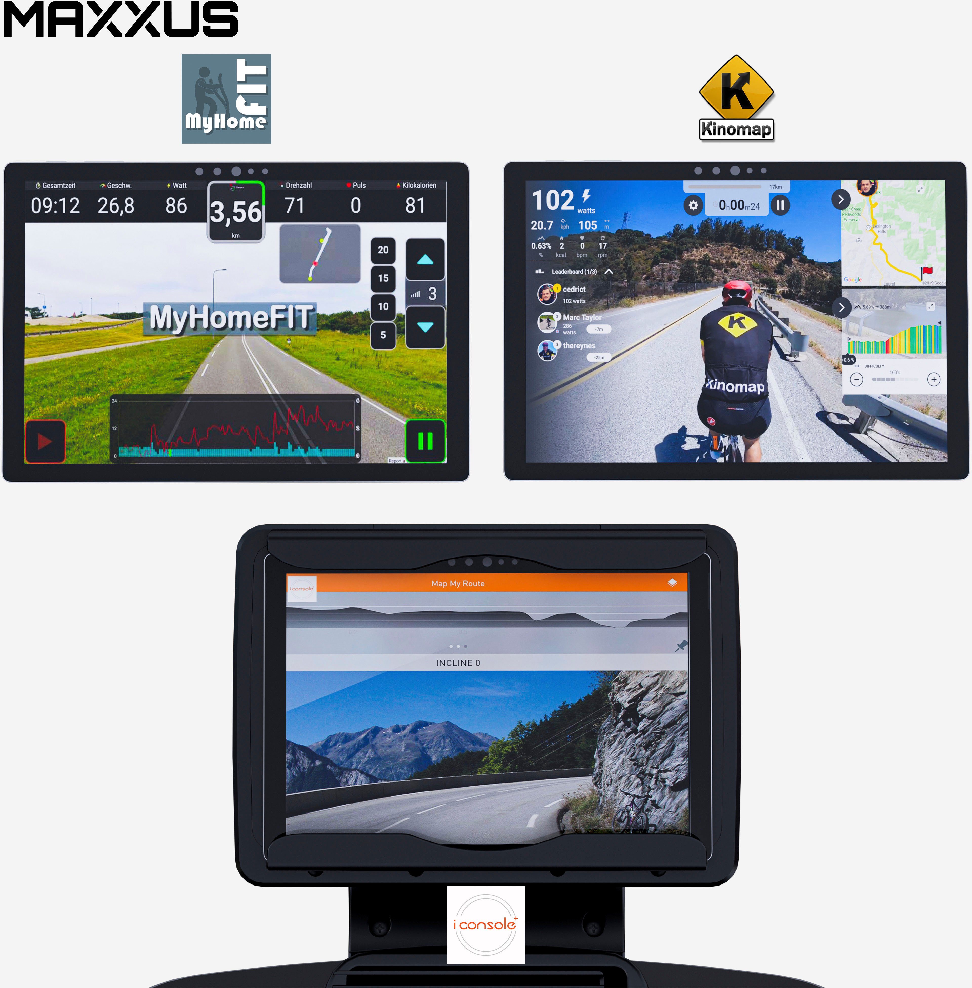 MAXXUS Ergometer Heimtrainer mit Tablethalter LED