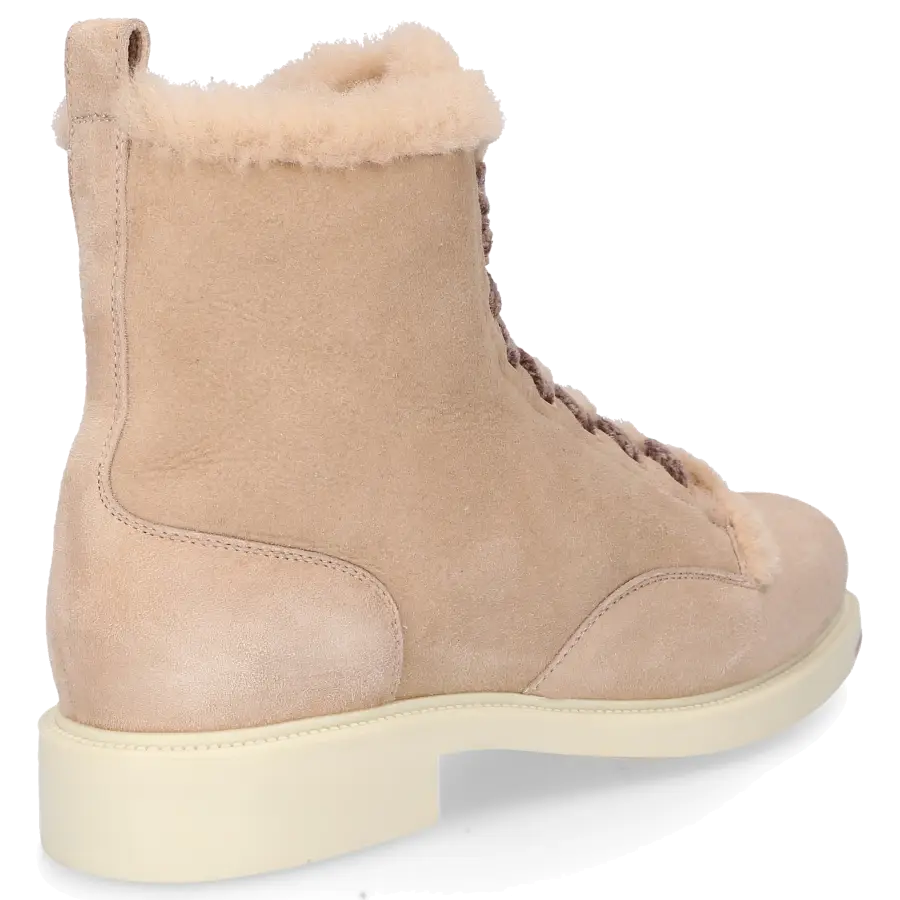 Santoni - Stiefeletten 58384 Veloursleder - beige