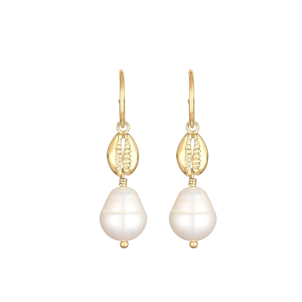 Elli Elli Boucles d'Oreilles Maritime Mer Coquillage Perles d'eau Douce Boucles d'Orei Boucles d'oreilles