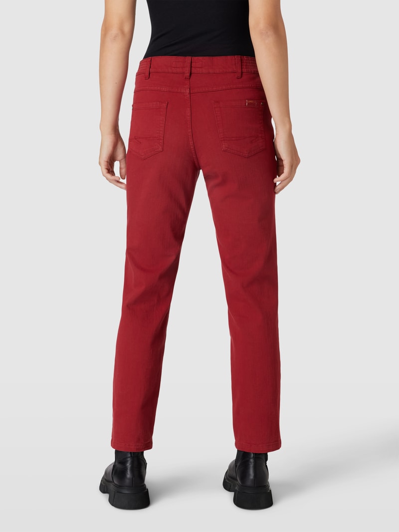 Straight Fit Jeans im 5-Pocket-Design Modell 'Greta' in rot